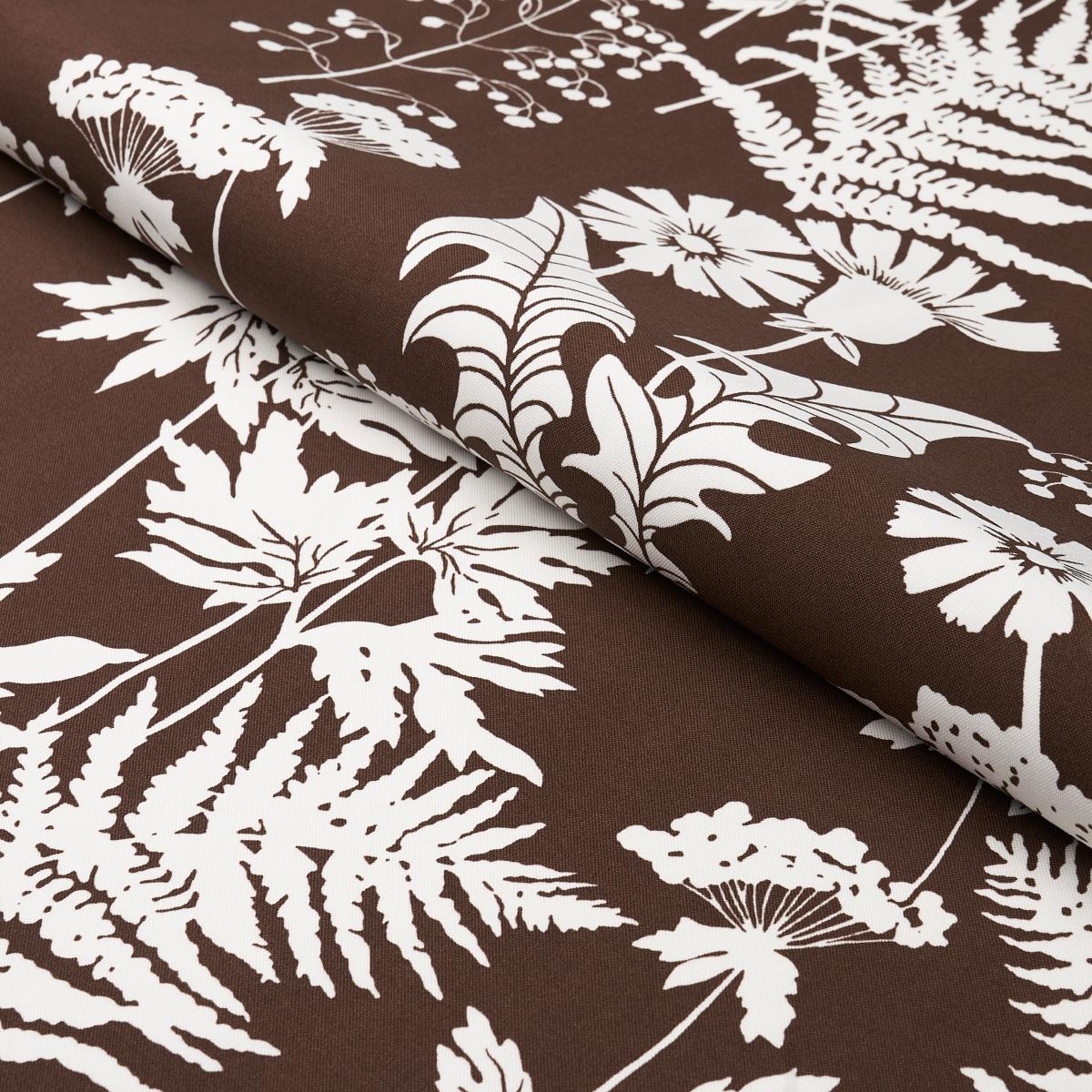 Schumacher Spring Floral Indoor/Outdoor Brown Fabric