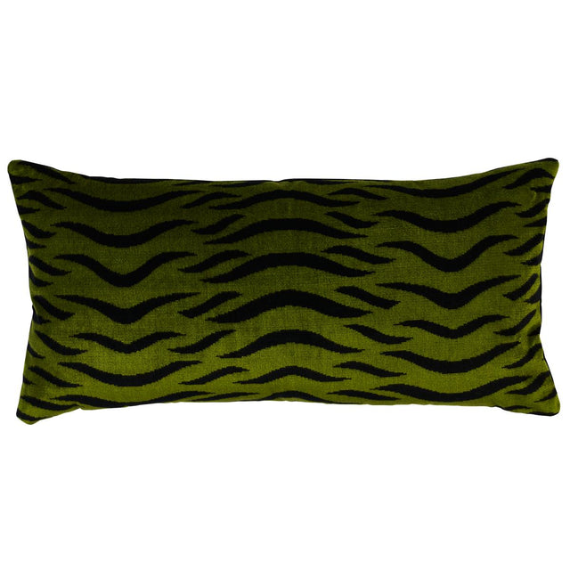 Schumacher Sabi Tiger Velvet Jungle 24" x 12" Pillow