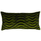 Schumacher Sabi Tiger Velvet Jungle 24" x 12" Pillow