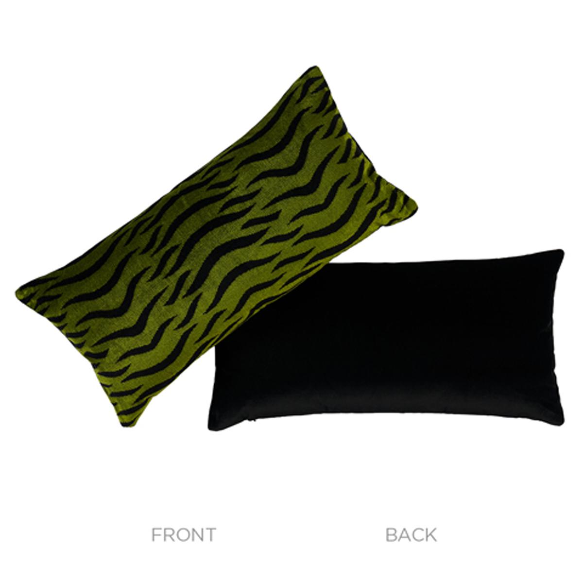 Schumacher Sabi Tiger Velvet Jungle 24" x 12" Pillow