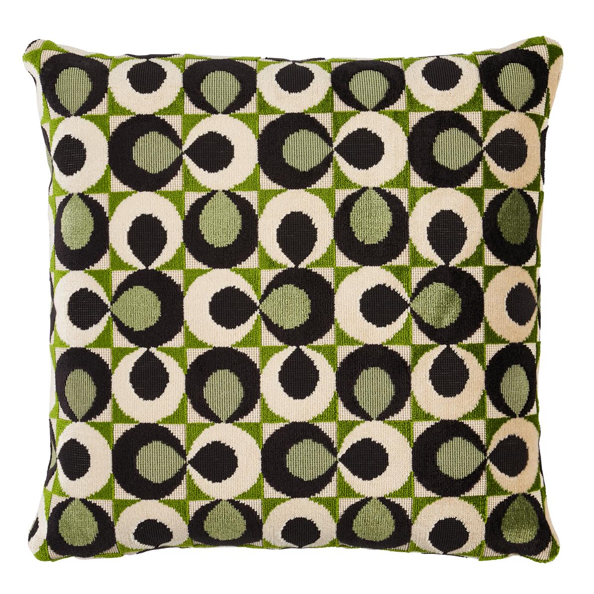 Schumacher Spruce 16" x 16" Eclipse Velvet Pillow