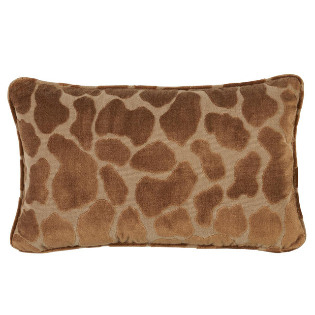 Schumacher Safari 20" x 12" Giraffe Velvet Pillow