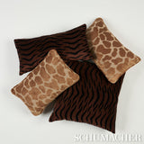 Schumacher Safari 20" x 12" Giraffe Velvet Pillow