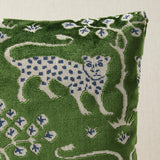 Schumacher Woodland Leopard Velvet Emerald 16" x 12" Pillow