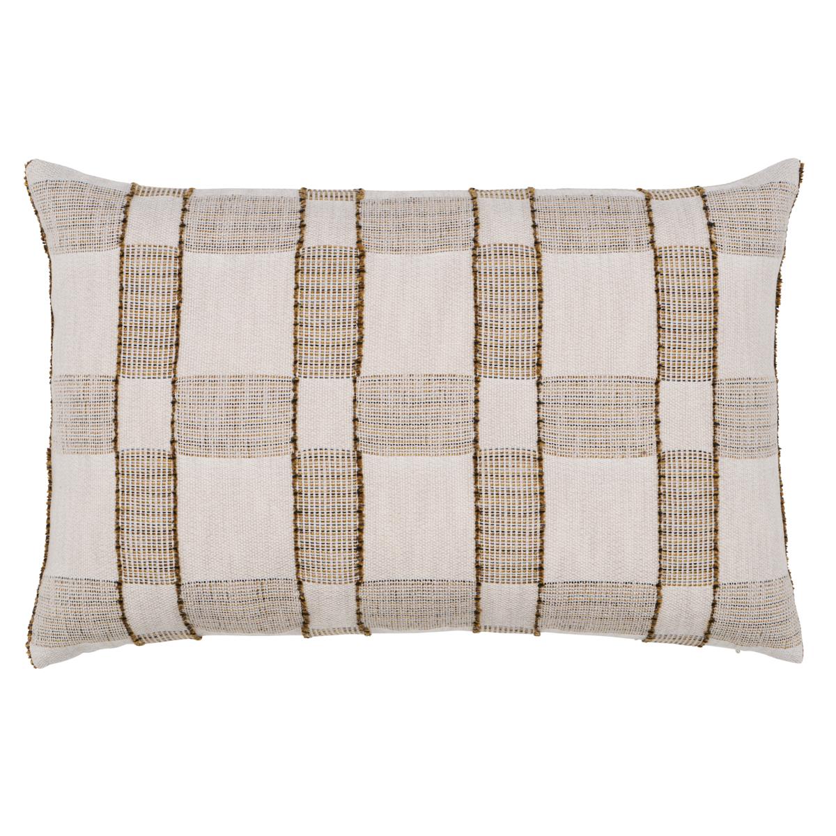 Schumacher Straw 22" x 14" Elko Plaid Pillow