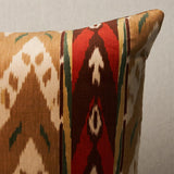 Schumacher Samar Ikat Velvet Gold 22" x 22" Pillow