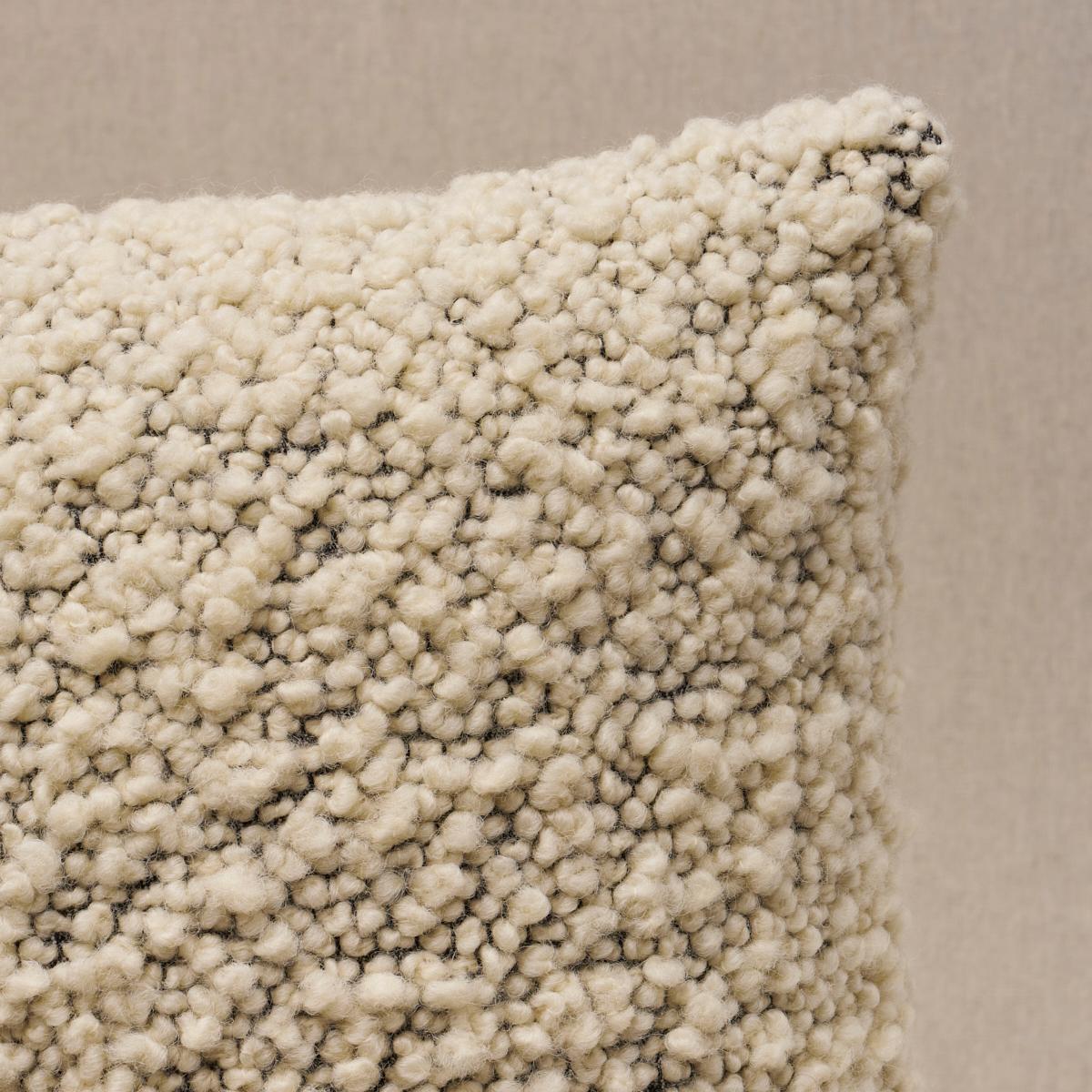 Schumacher Margarete Ivory On Charcoal 18" x 18" Pillow