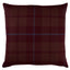 Schumacher Burgundy 22" x 22" Montana Wool Plaid Pillow