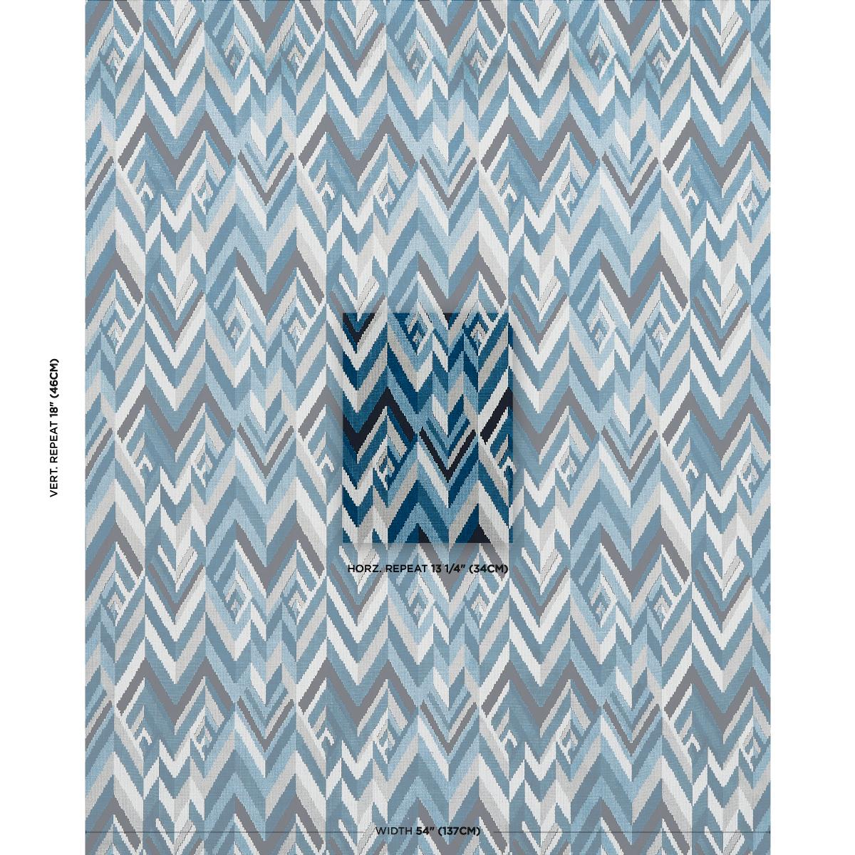 Schumacher Taylor Velvet Lapis Fabric