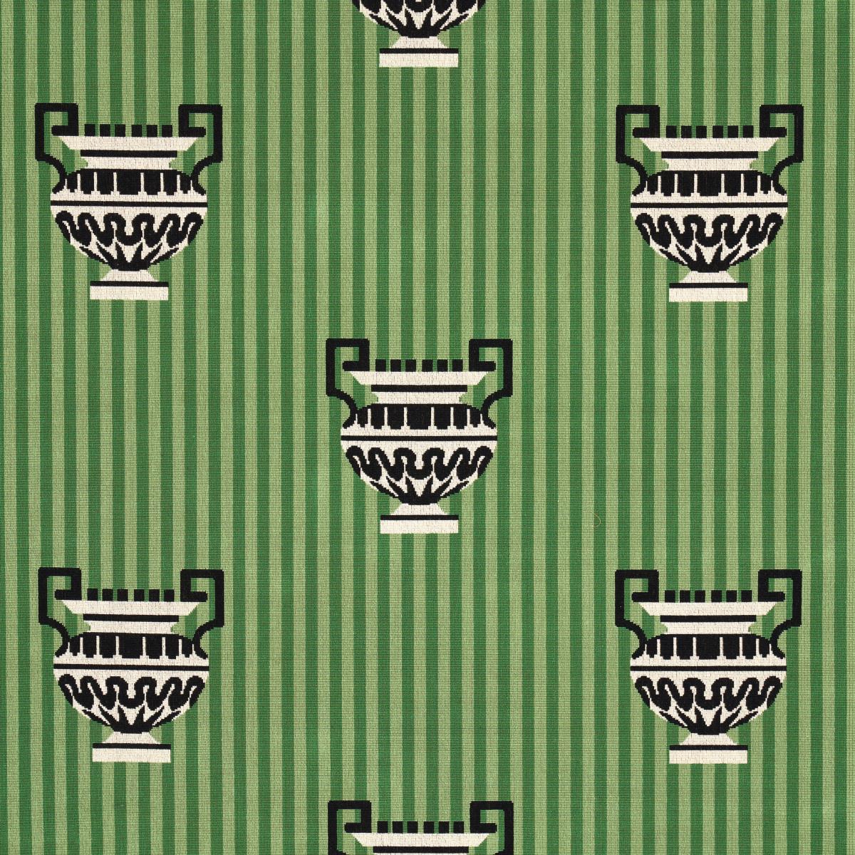 Schumacher Clermont Pingl Green Fabric