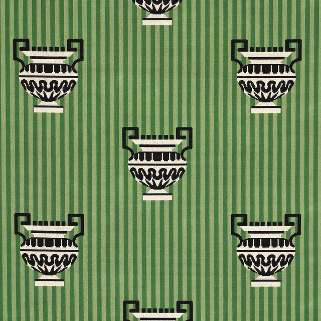 Schumacher Clermont Pingl Green Fabric
