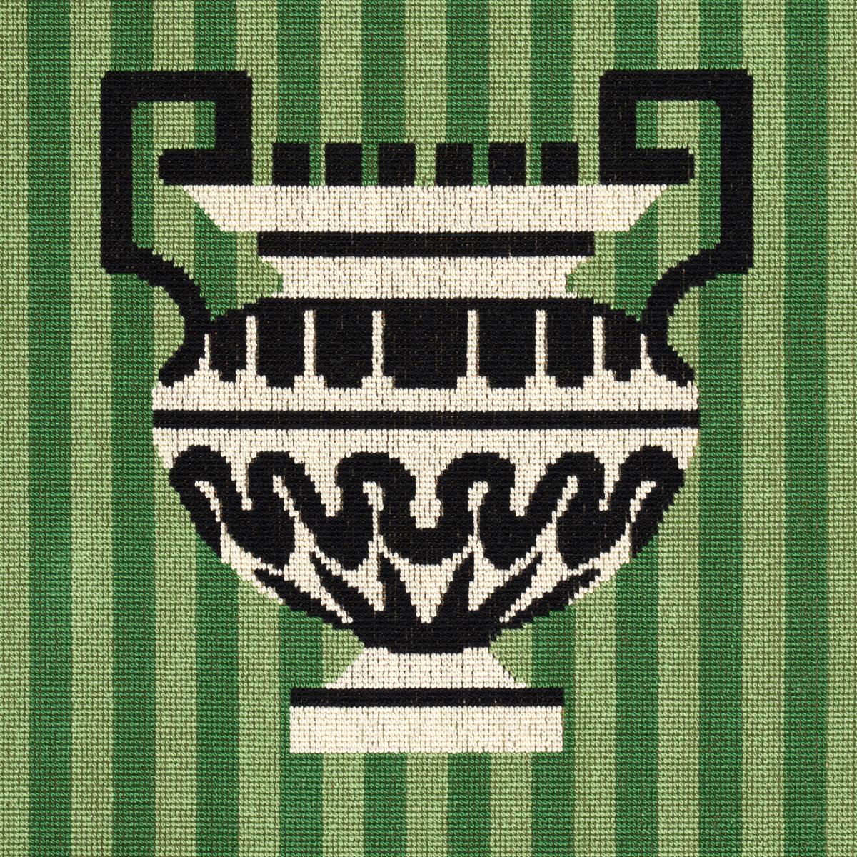 Schumacher Clermont Pingl Green Fabric