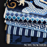 Schumacher Lisboa Velvet Midnight Blue Fabric