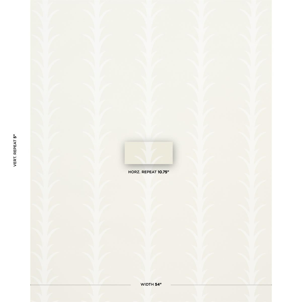 Schumacher Acanthus Stripe Ivory On Neutral Wallpaper