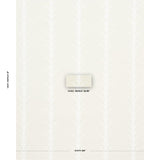 Schumacher Acanthus Stripe Ivory On Neutral Wallpaper