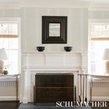 Schumacher Acanthus Stripe Ivory On Neutral Wallpaper