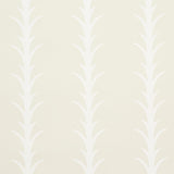 Schumacher Acanthus Stripe Ivory On Neutral Wallpaper