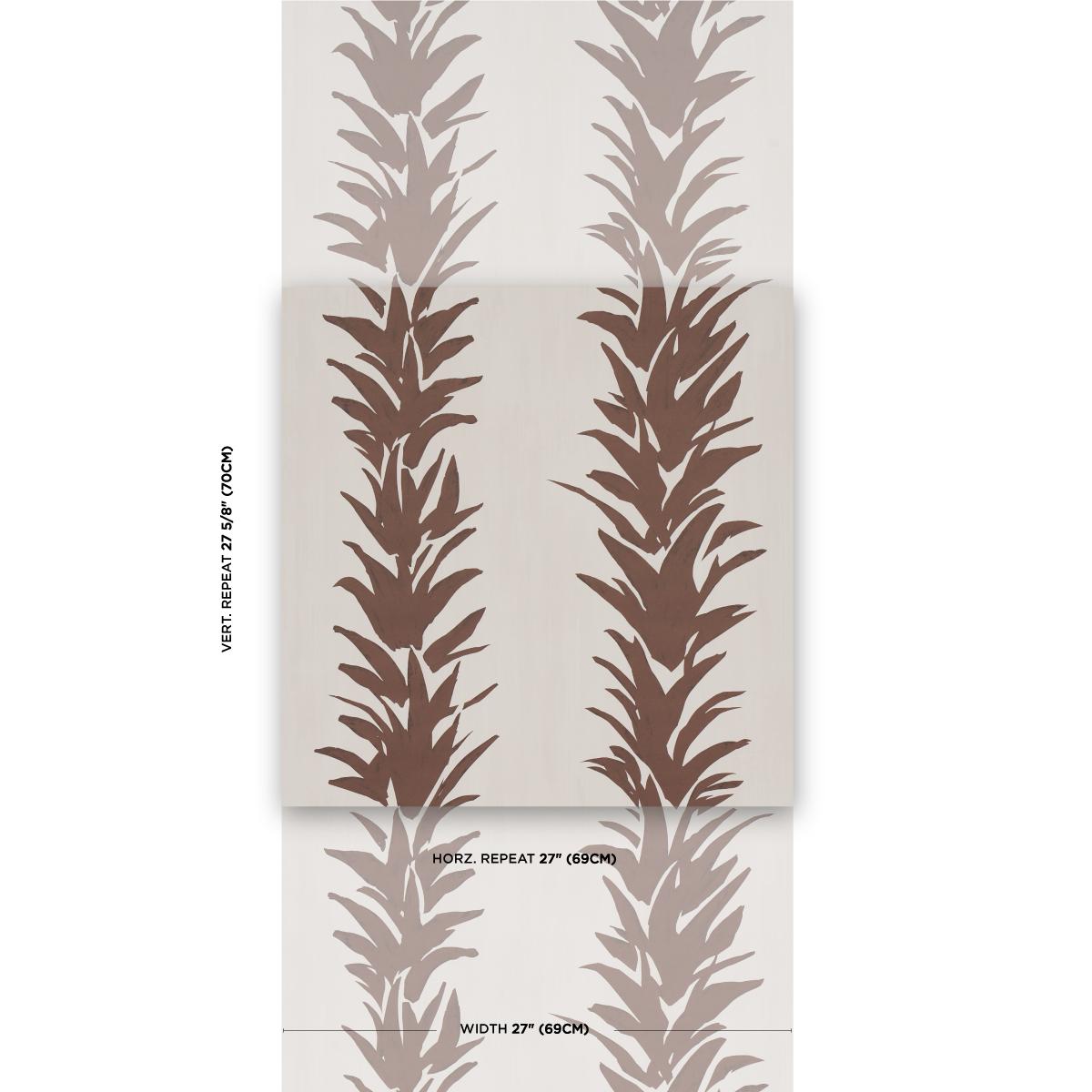 Schumacher Backdrop X Schumacher White Lotus Cocoa Wallpaper