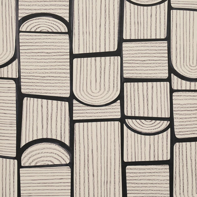 Schumacher Backdrop X Schumacher Bloomsbury Carbon Wallpaper