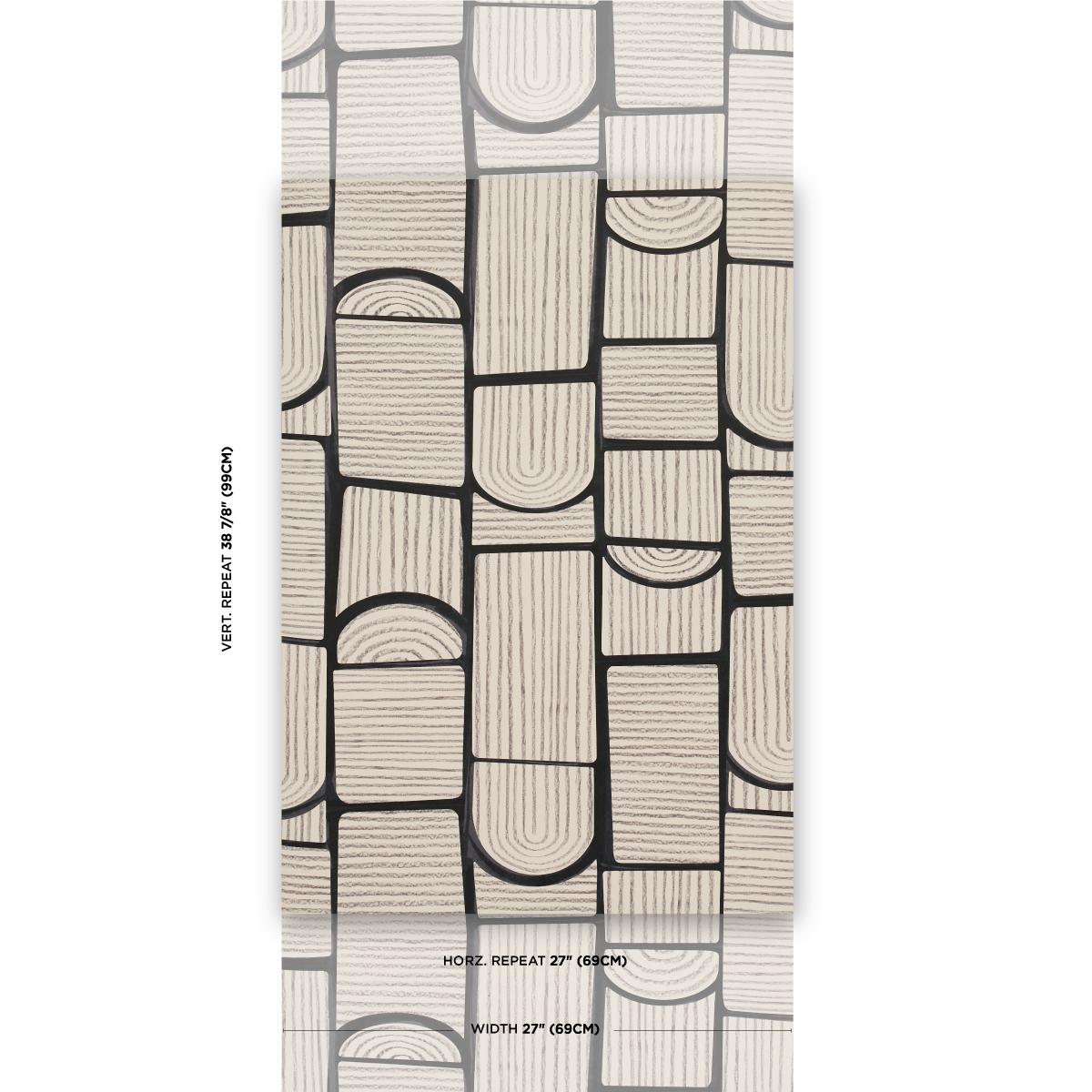 Schumacher X Backdrop Bloomsbury Carbon Wallpaper - Thumbnail 3