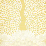 Schumacher Kayon Sisal Panel Soft Yellow Wallpaper