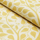 Schumacher Kayon Sisal Panel Soft Yellow Wallpaper