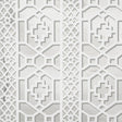 Schumacher Zanzibar Trellis Mylar Silver Mylar Wallpaper