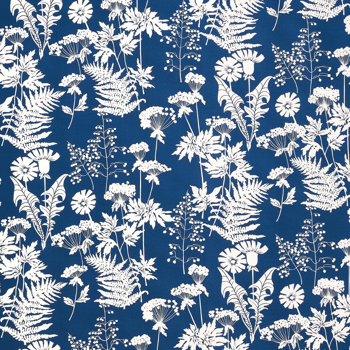 Schumacher Spring Floral Indoor/Outdoor Navy Fabric