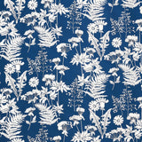 Schumacher Spring Floral Indoor/Outdoor Navy Fabric
