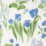 Schumacher Carly Blue Bell Fabric