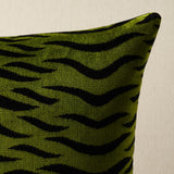 Schumacher Sabi Tiger Velvet Jungle 22" x 22" Pillow