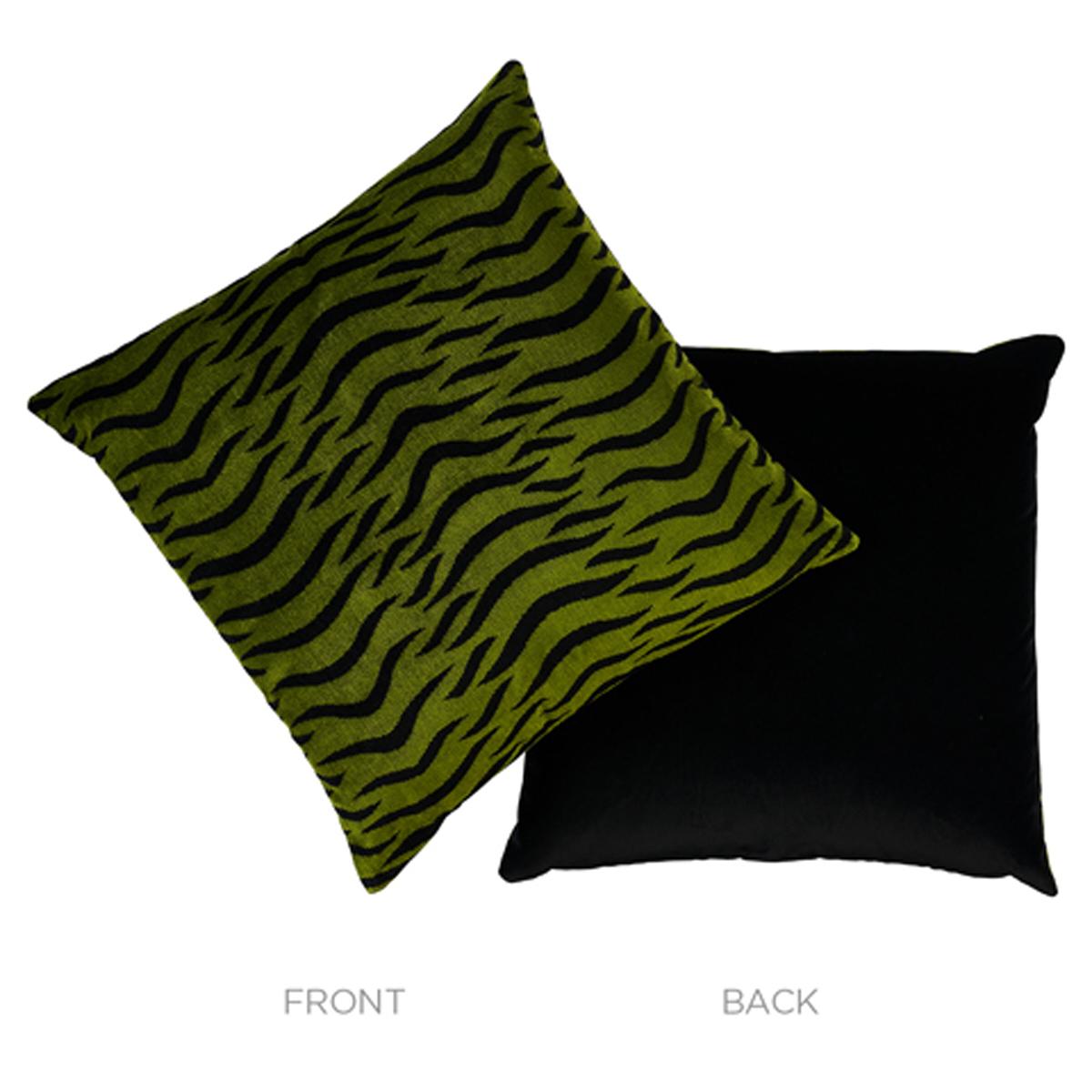 Schumacher Sabi Tiger Velvet Jungle 22" x 22" Pillow