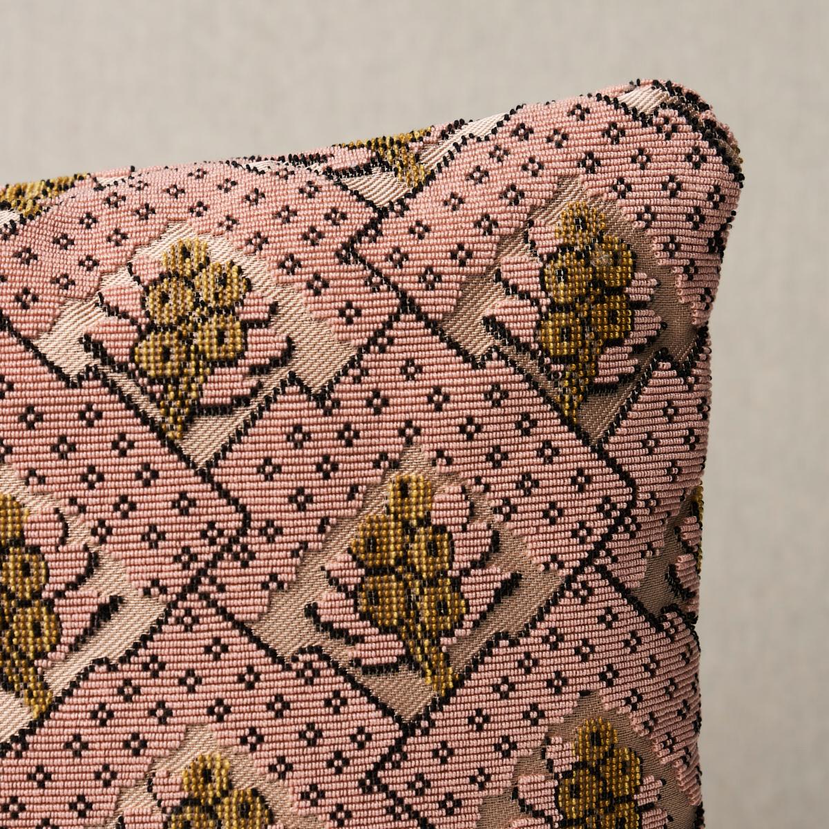 Schumacher Wythe Rose 16" x 12" Blair Silk Pingl Pillow