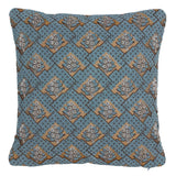 Schumacher Worcester Blue 16" x 16" Blair Silk Pingl Pillow