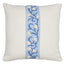 Schumacher Ivory & Blue 18" x 18" Ashoka Pillow