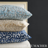 Schumacher Moonstone 18" x 18" Janis Velvet Pillow
