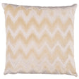Schumacher Champagne 22" x 22" Chevron Velvet Pillow