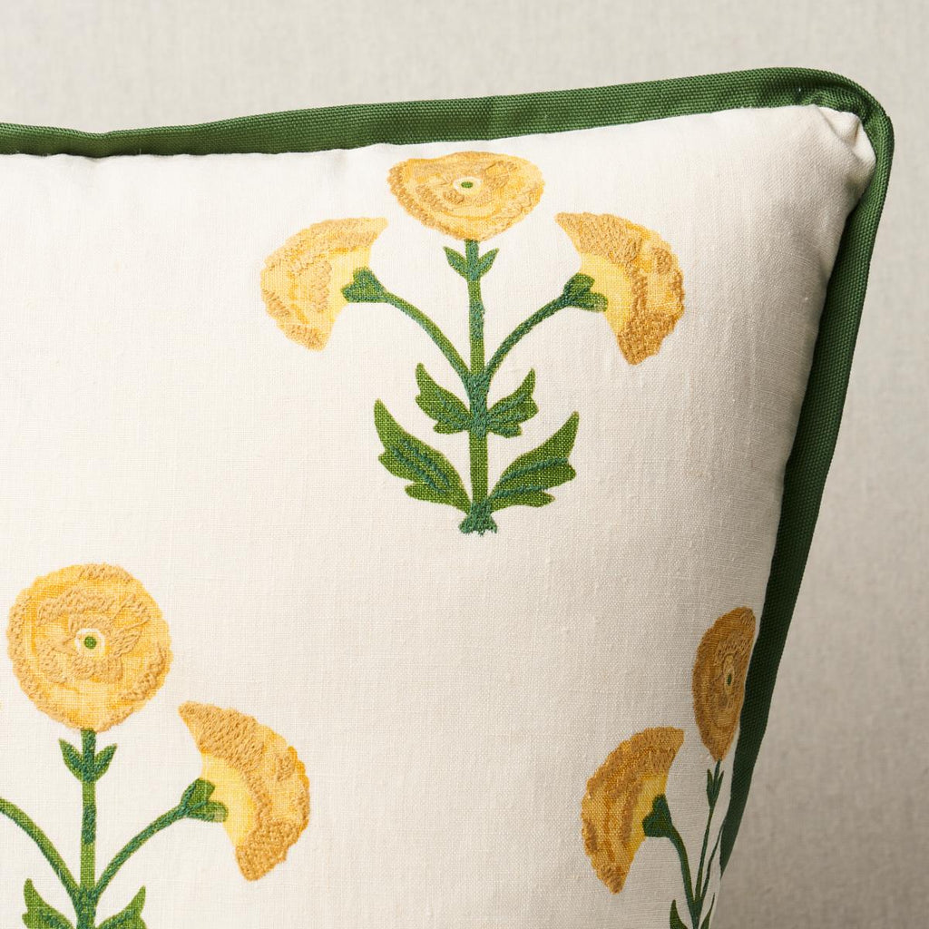 Schumacher Saranda Flower Marigold 20" x 20" Pillow
