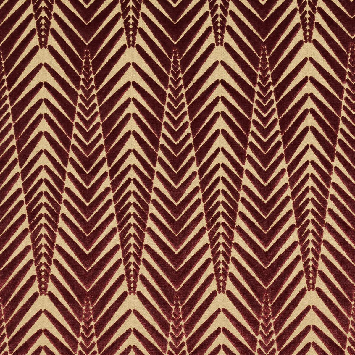 Schumacher Zebra Velvet Gold Plum Fabric