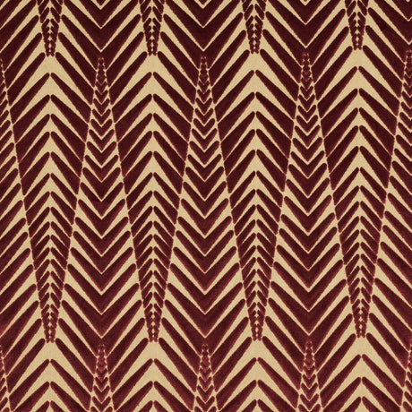 Schumacher Zebra Velvet Gold Plum Fabric
