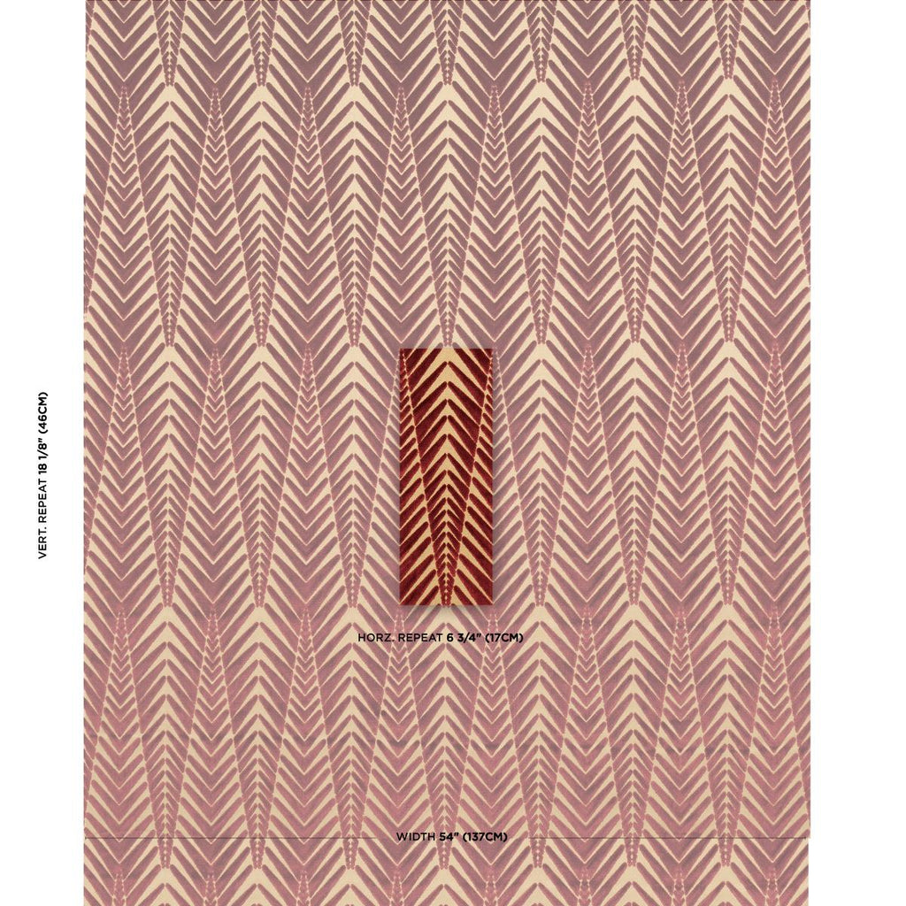 Schumacher Zebra Velvet Gold Plum Fabric