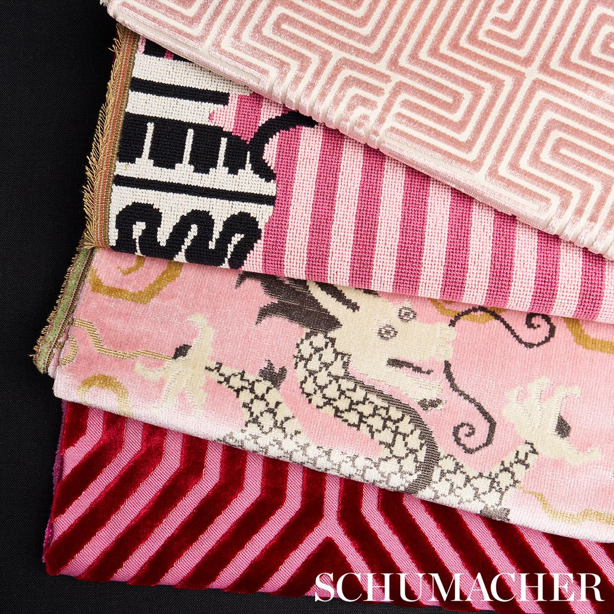 Schumacher Clermont Épinglé Pink Fabric – DecoratorsBest
