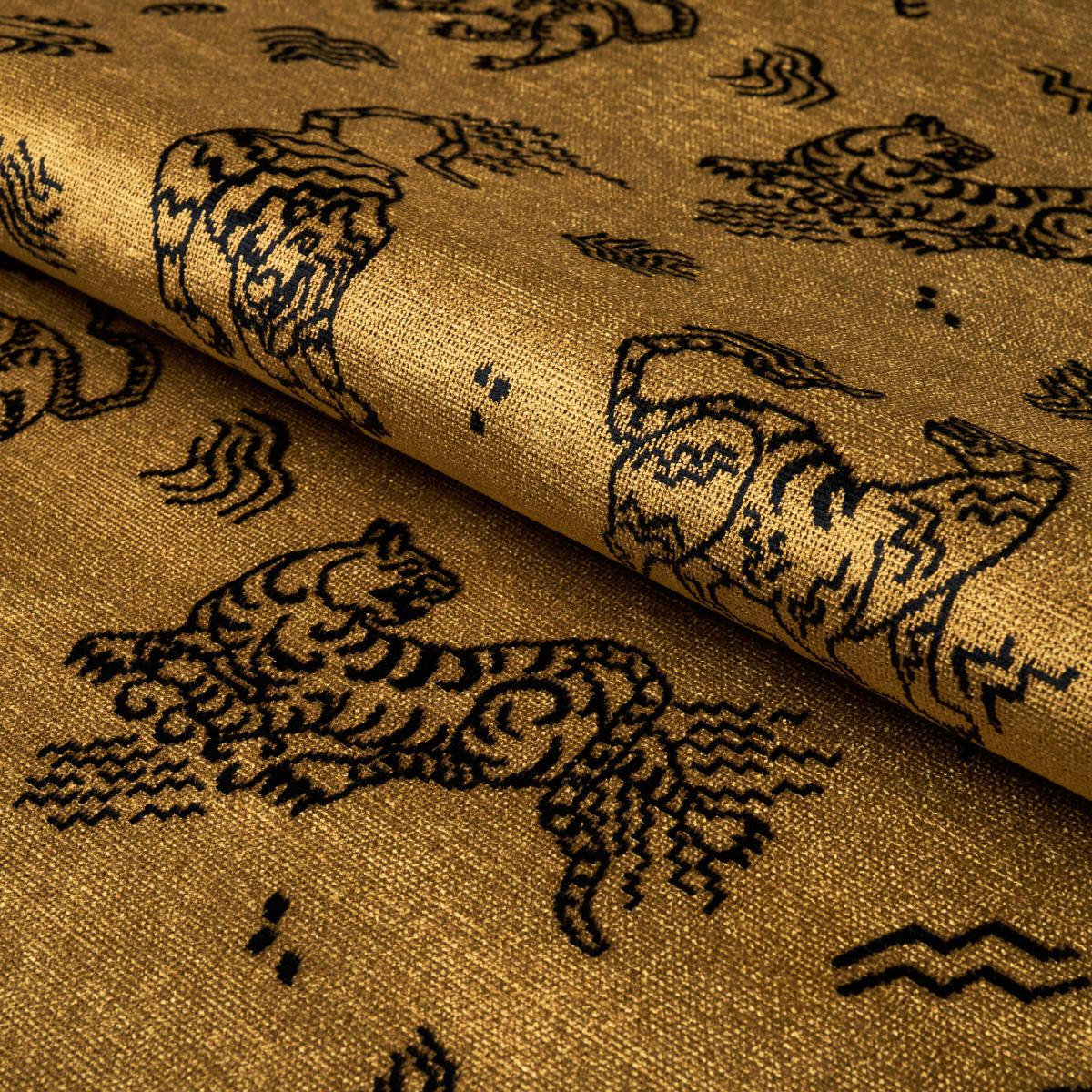 Schumacher Kinabalu Velvet Gold Fabric