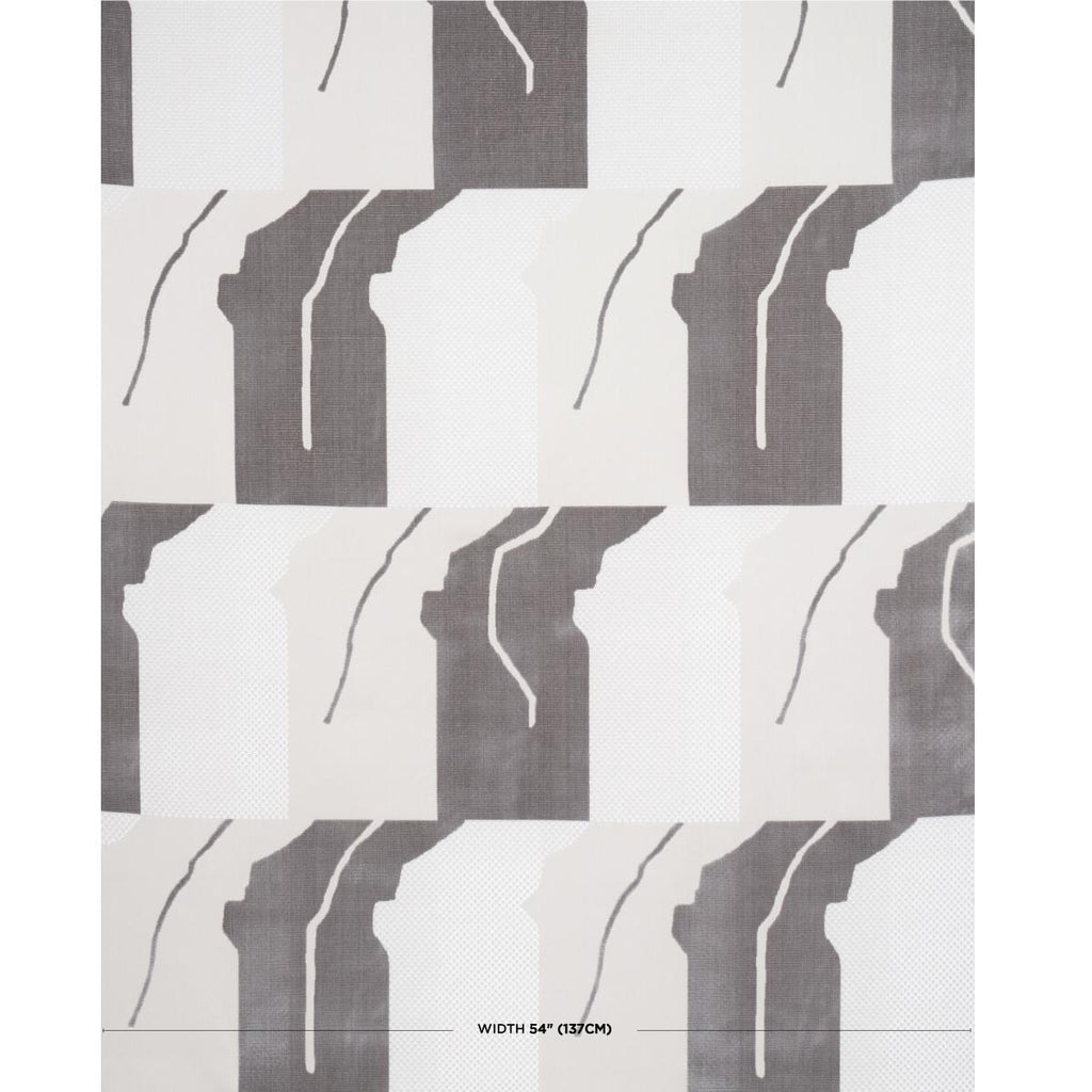 Schumacher Gustavian Dance Velvet Grey Fabric