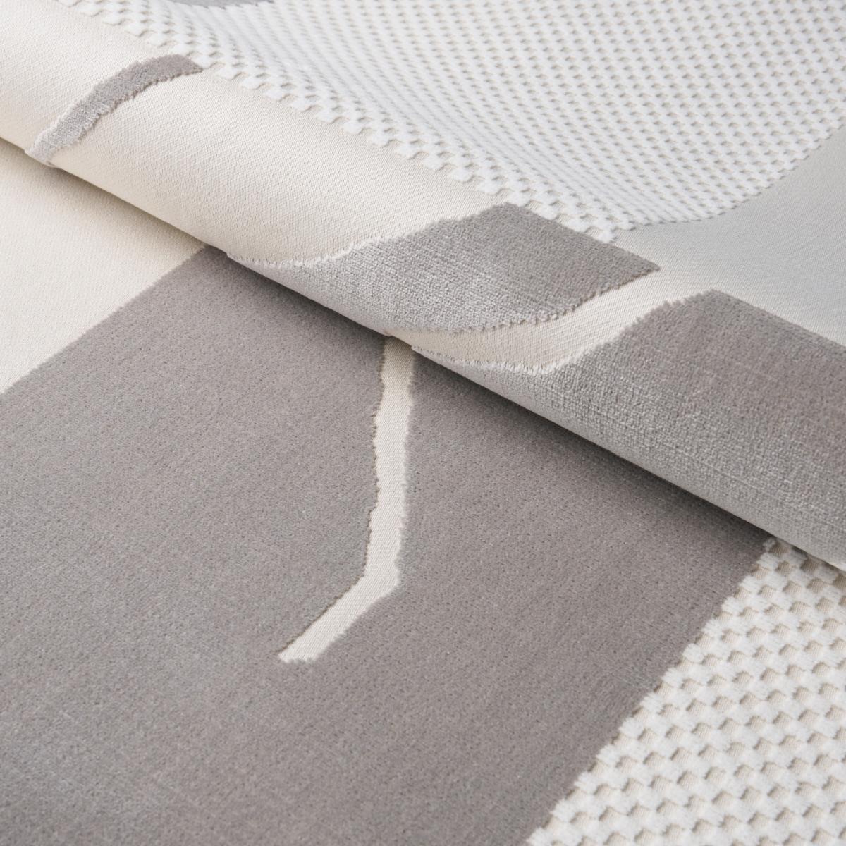 Schumacher Gustavian Dance Velvet Grey Fabric