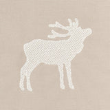 Schumacher Caribou Embroidery Parchment Fabric