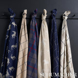 Schumacher Caribou Embroidery Parchment Fabric