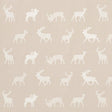 Schumacher Caribou Embroidery Parchment Fabric
