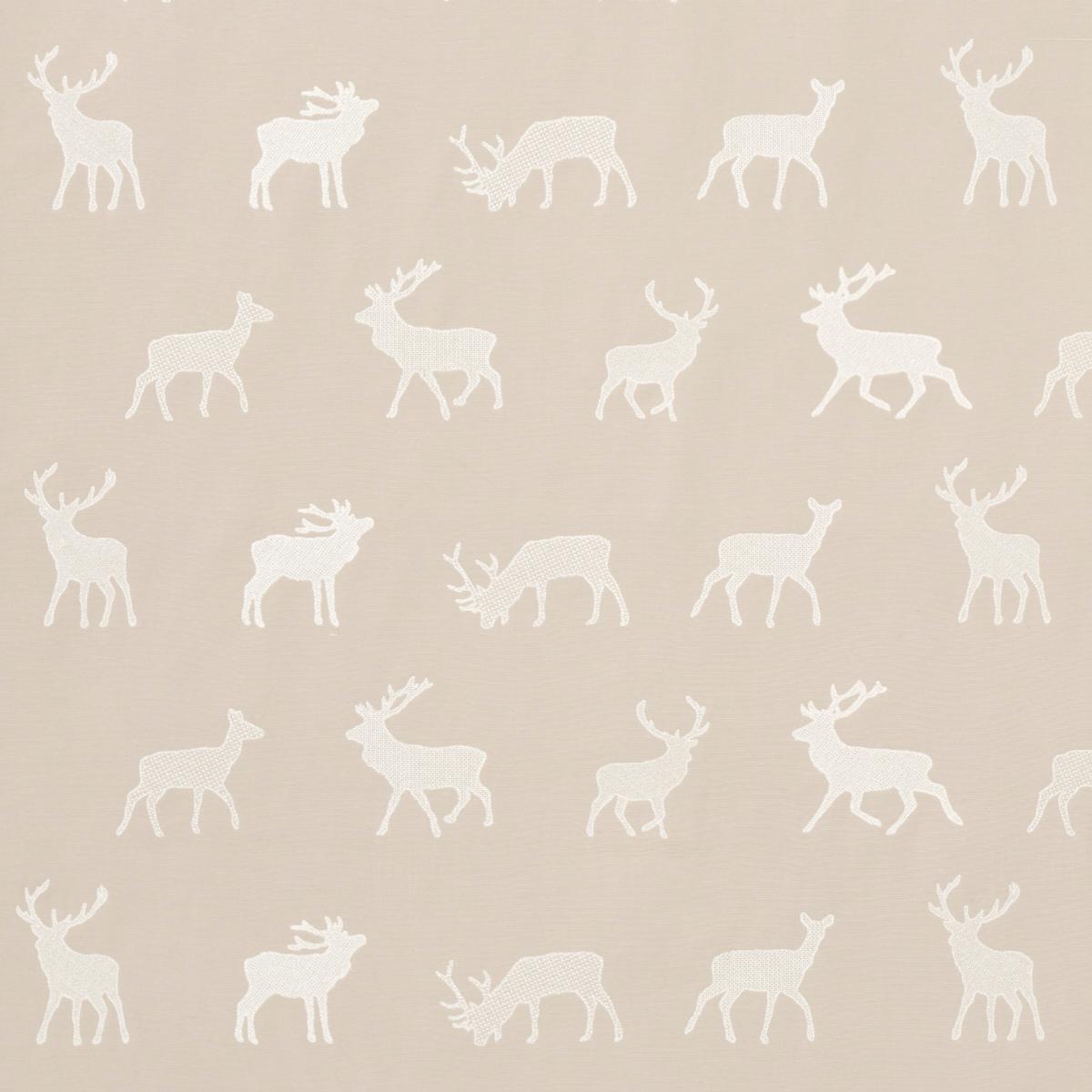 Schumacher Caribou Embroidery Parchment Fabric