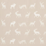 Schumacher Caribou Embroidery Parchment Fabric